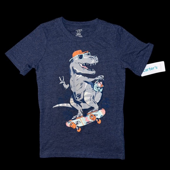 Carter's Other - Carter's short-sleeve t-shirt with a‎ graphic print of dinosaur on a skateboard